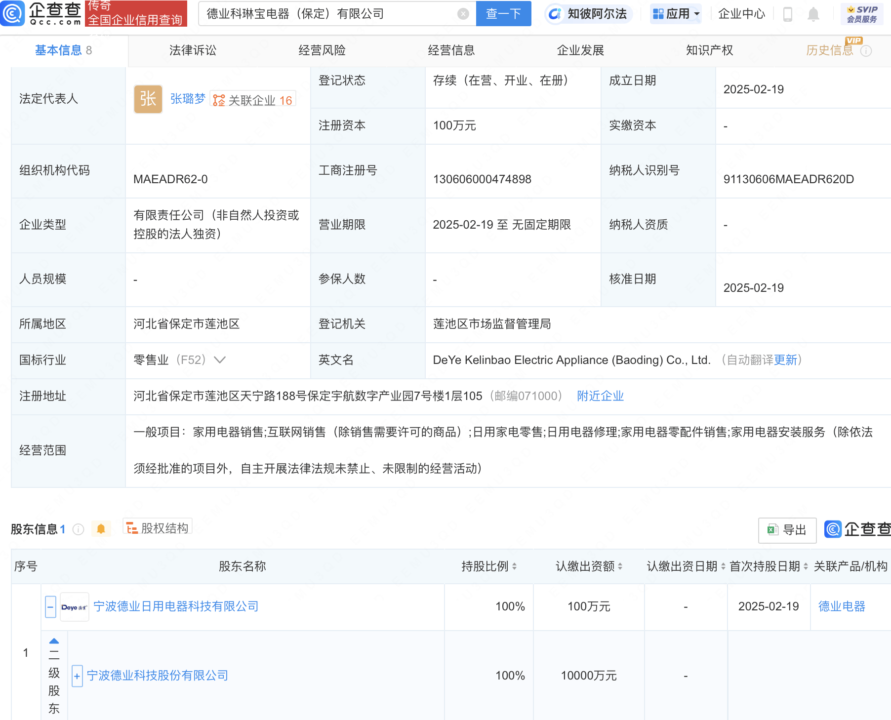 德業(yè)股份新動作：成立電器銷售公司，布局家用電器市場:電器銷售公司